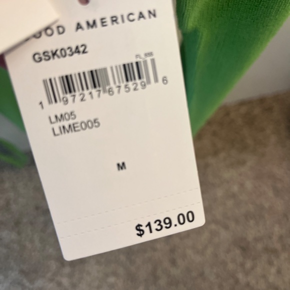 Good American new arrival green off the shoulder sleeve new with tags $139 !! - Picture 3 of 6
